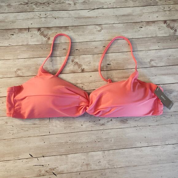 J. Crew Strappy Twist Bikini Top in Tea Rose Size 2X NWT - Picture 3 of 8